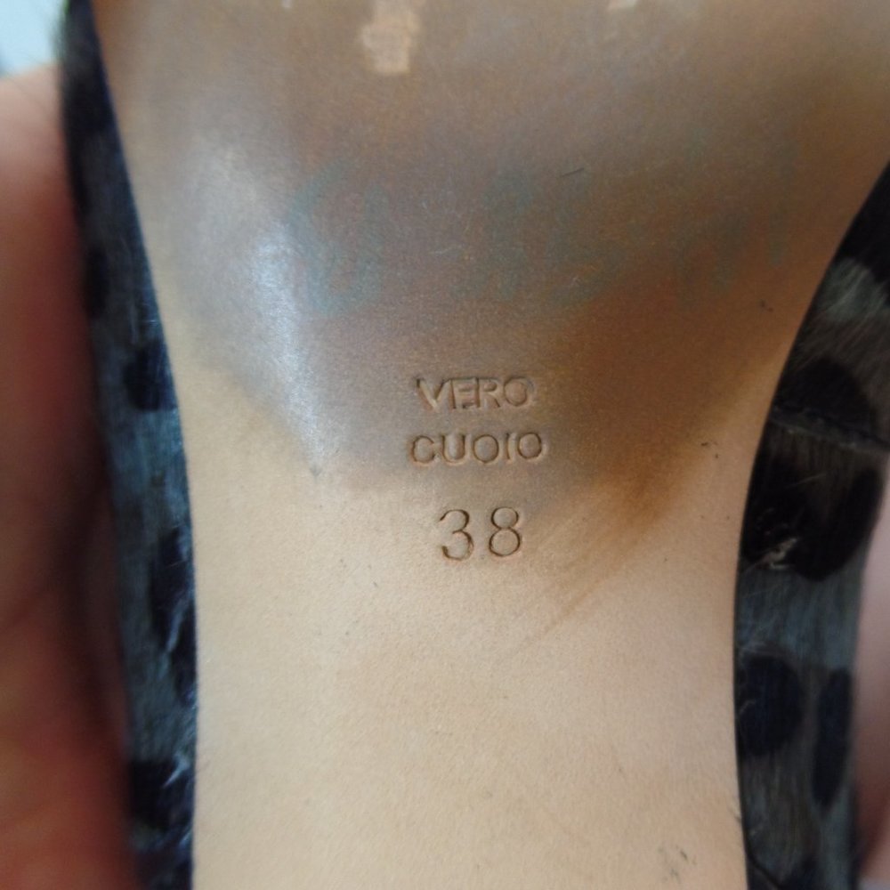 Jean-Michel Cazabat "Seducta" Multi Colored Animal Print Sling Back Heels Sz 7.5 - Picture 10 of 13